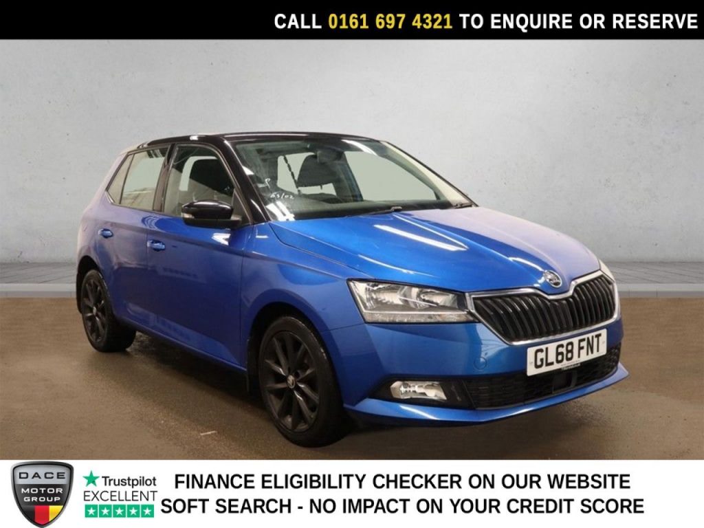 Used 2019 BLUE SKODA FABIA Hatchback 1.0 Colour Edition Hatchback 5dr Petrol Manual Euro 6 (s/s) (75 ps) (reg. 2019-01-12) for sale in Manchester