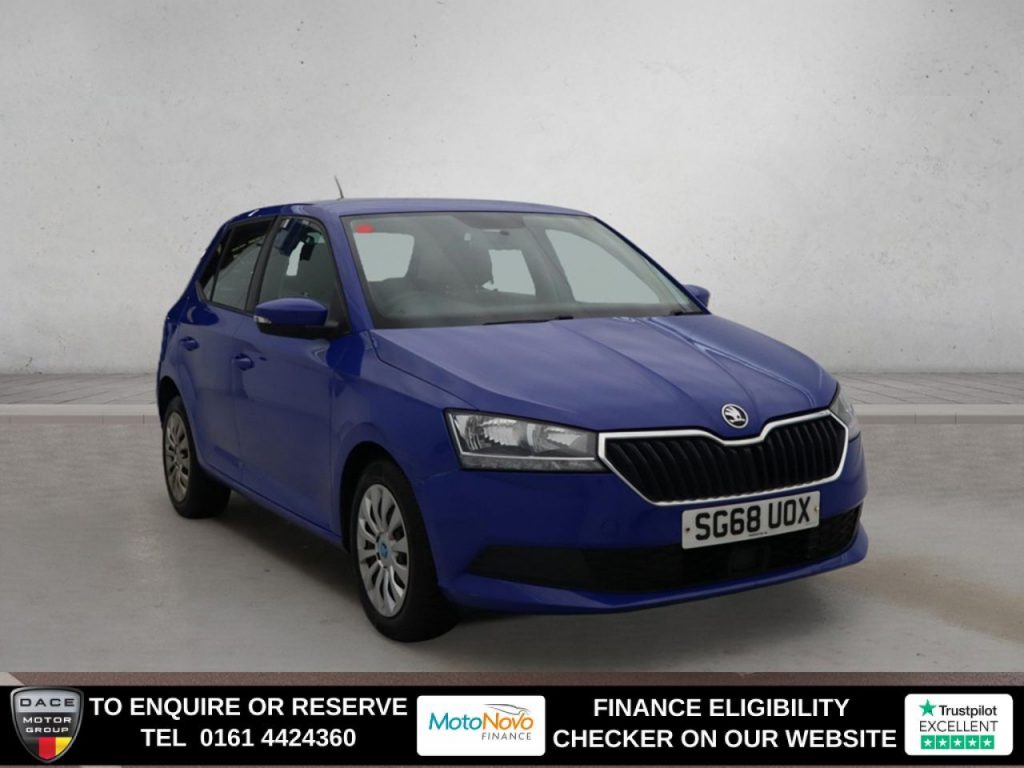 Used 2019 BLUE SKODA FABIA Hatchback 1.0 S Hatchback 5dr Petrol Manual Euro 6 (s/s) (75 ps) (reg. 2019-01-14) for sale in Altrincham