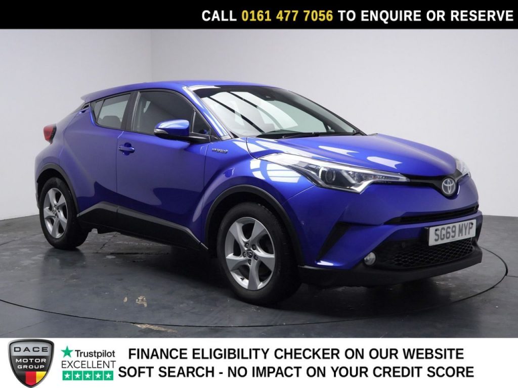 Used 2019 BLUE TOYOTA C-HR SUV 1.8 VVT-h Icon SUV 5dr Petrol Hybrid CVT Euro 6 (s/s) (122 ps) (reg. 2019-09-23) for sale in Stockport