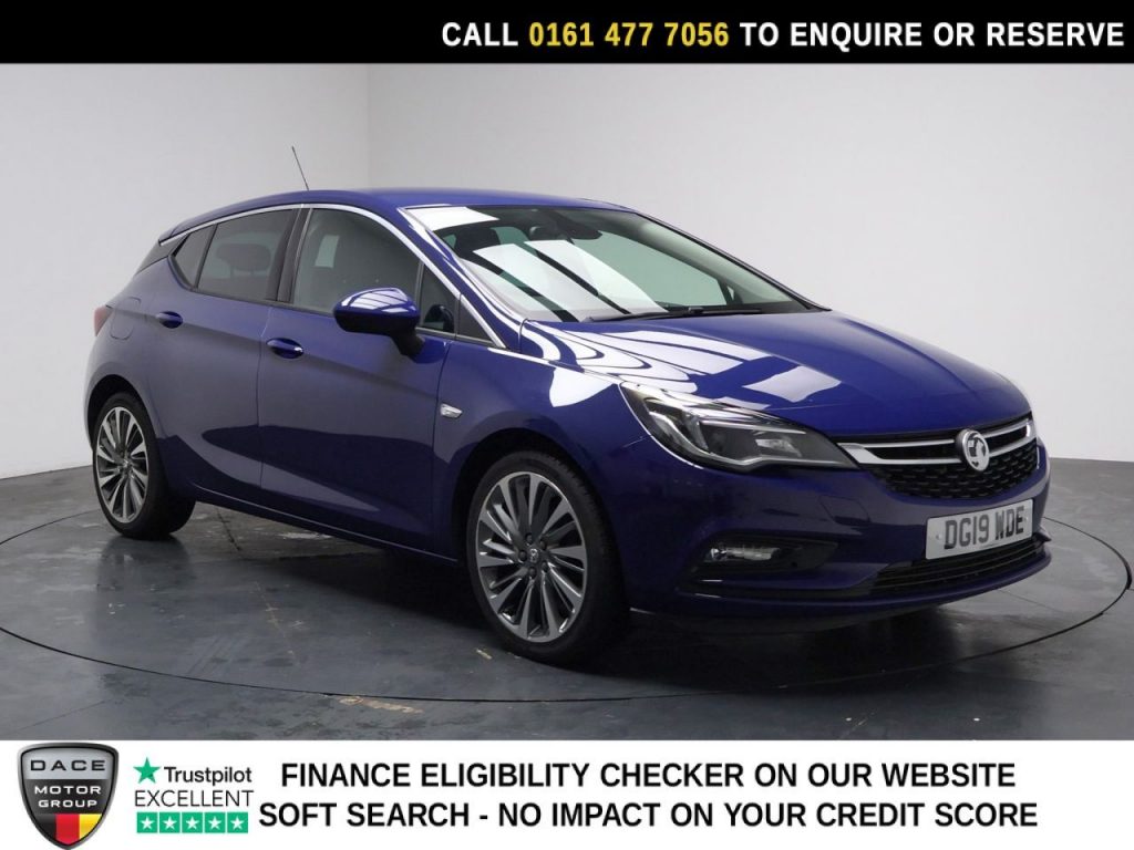 Used 2019 BLUE VAUXHALL ASTRA Hatchback 1.4i Turbo Griffin Hatchback 5dr Petrol Manual Euro 6 (150 ps) (reg. 2019-03-29) for sale in Stockport