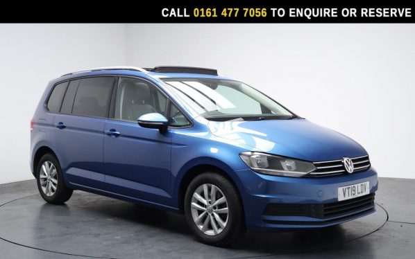 Used 2019 BLUE VOLKSWAGEN TOURAN MPV 1.5 TSI EVO SE Family MPV 5dr Petrol Manual Euro 6 (s/s) (150 ps) (reg. 2019-07-31) for sale in Stockport