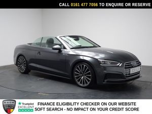 Used 2019 GREY AUDI A5 CABRIOLET Convertible 2.0 TDI 40 S line Convertible 2dr Diesel S Tronic Euro 6 (s/s) (190 ps) (reg. 2019-06-27) for sale in Stockport