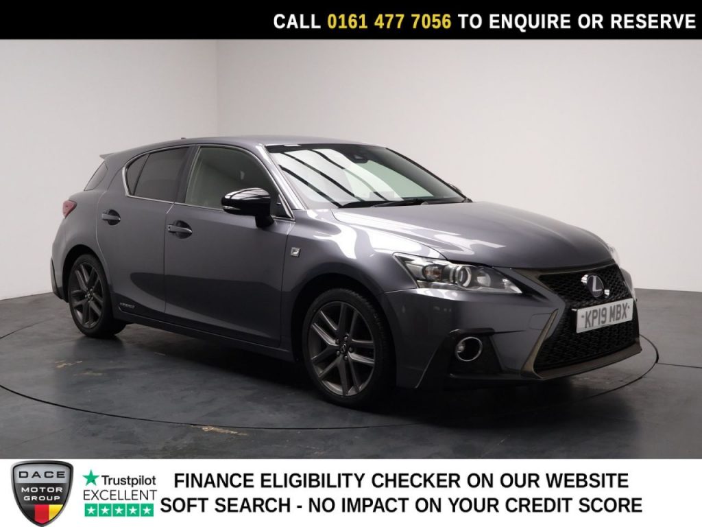 Used 2019 GREY LEXUS CT Hatchback 1.8 200h F Sport Hatchback 5dr Petrol Hybrid E-CVT Euro 6 (s/s) (136 ps) (reg. 2019-03-07) for sale in Stockport