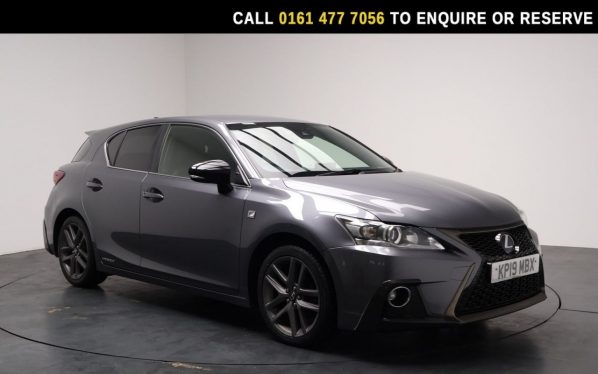 Used 2019 GREY LEXUS CT Hatchback 1.8 200h F Sport Hatchback 5dr Petrol Hybrid E-CVT Euro 6 (s/s) (136 ps) (reg. 2019-03-07) for sale in Stockport