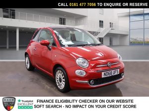 Used 2019 RED FIAT 500 Hatchback 1.2 Lounge Hatchback 3dr Petrol Manual Euro 6 (s/s) (69 bhp) (reg. 2019-01-31) for sale in Stockport