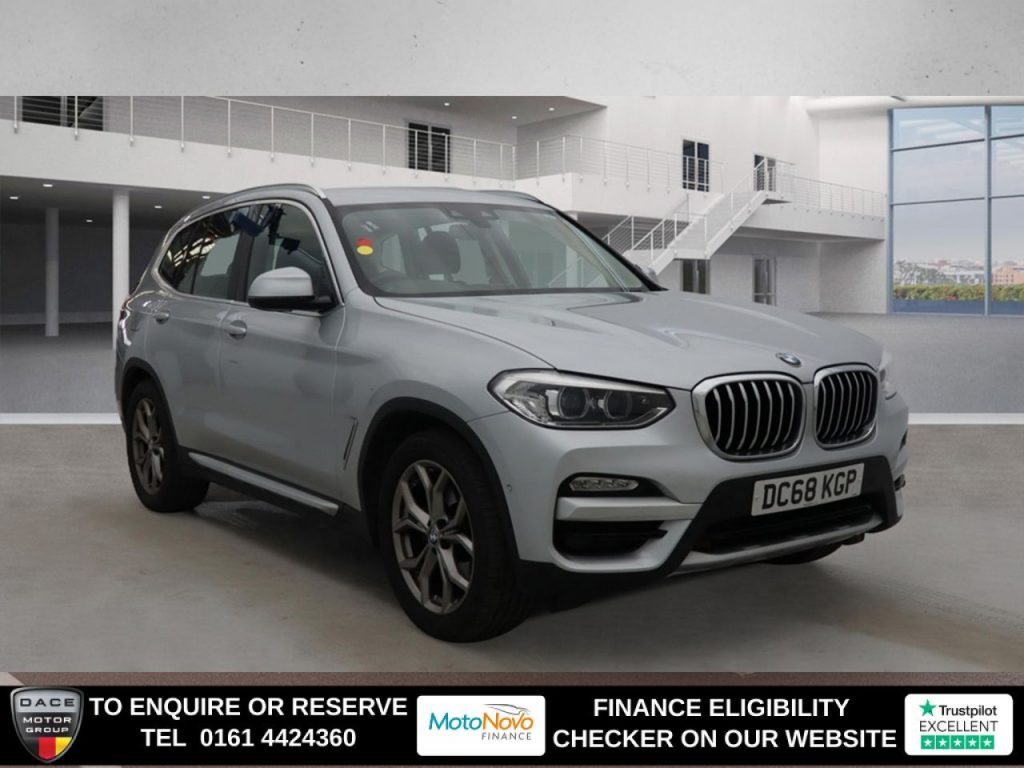 Used 2019 SILVER BMW X3 SUV 2.0 20i xLine SUV 5dr Petrol Auto xDrive Euro 6 (s/s) (184 ps) (reg. 2019-02-18) for sale in Altrincham
