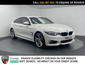 Used 2019 WHITE BMW 4 SERIES GRAN COUPE Hatchback 2.0 420i GPF M Sport Hatchback 5dr Petrol Auto xDrive Euro 6 (s/s) (184 ps) (reg. 2019-09-18) for sale in Manchester