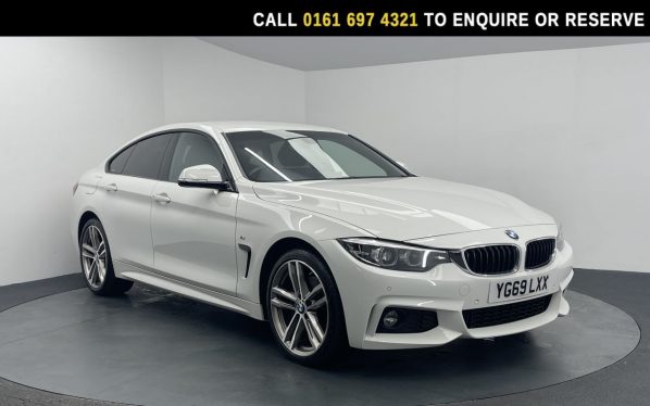 Used 2019 WHITE BMW 4 SERIES GRAN COUPE Hatchback 2.0 420i GPF M Sport Hatchback 5dr Petrol Auto xDrive Euro 6 (s/s) (184 ps) (reg. 2019-09-18) for sale in Manchester