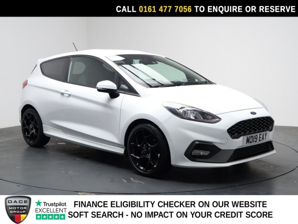 Used 2019 WHITE FORD FIESTA Hatchback 1.5T EcoBoost ST-2 Hatchback 3dr Petrol Manual Euro 6 (s/s) (200 ps) (reg. 2019-04-28) for sale in Stockport