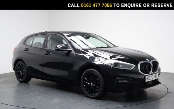 Used 2020 BLACK BMW 1 SERIES Hatchback 1.5 116d SE Hatchback 5dr Diesel Manual Euro 6 (s/s) (116 ps) (reg. 2020-10-30) for sale in Stockport