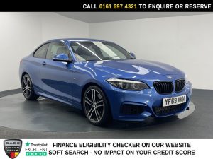 Used 2020 BLUE BMW 2 SERIES Coupe 1.5 218i GPF M Sport Coupe 2dr Petrol Auto Euro 6 (s/s) (136 ps) (reg. 2020-01-27) for sale in Manchester