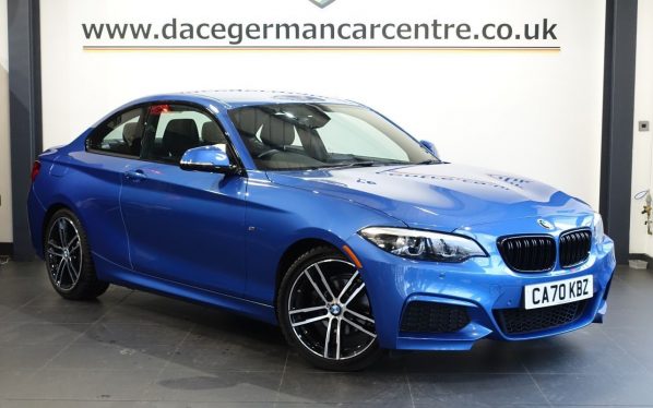 Used 2020 BLUE BMW 2 SERIES Coupe 2.0 218i M Sport Coupe 2dr Petrol Auto Euro 6 (s/s) (136 ps) (reg. 2020-12-23) for sale in Altrincham