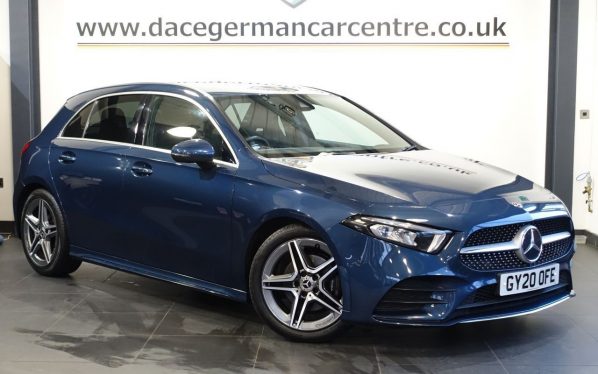 Used 2020 BLUE MERCEDES-BENZ A-CLASS Hatchback 1.5 A180d AMG Line (Executive) Hatchback 5dr Diesel 7G-DCT Euro 6 (s/s) (116 ps) (reg. 2020-07-10) for sale in Altrincham
