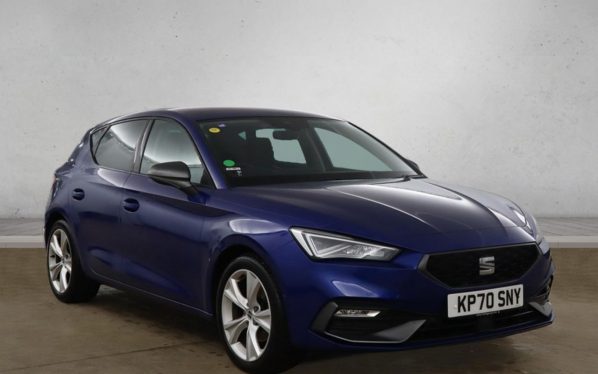 Used 2020 BLUE SEAT LEON Hatchback 1.0 TSI FR Hatchback 5dr Petrol Manual Euro 6 (s/s) (110 ps) (reg. 2020-09-30) for sale in Altrincham