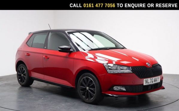 Used 2020 RED SKODA FABIA Hatchback 1.0 TSI Monte Carlo Hatchback 5dr Petrol Manual Euro 6 (s/s) (95 ps) (reg. 2020-11-14) for sale in Stockport