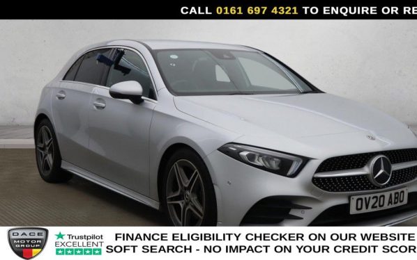 Used 2020 SILVER MERCEDES-BENZ A-CLASS Hatchback 1.3 A180 AMG Line (Executive) Hatchback 5dr Petrol Manual Euro 6 (s/s) (136 ps) (reg. 2020-03-24) for sale in Manchester