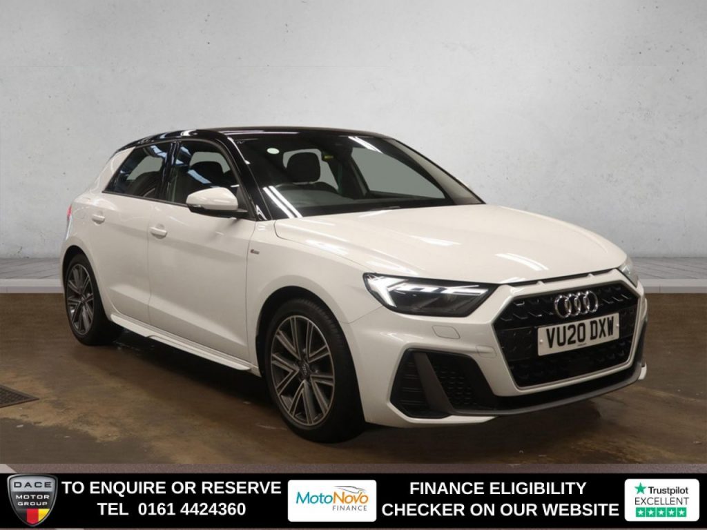 Used 2020 WHITE AUDI A1 Hatchback 1.0 TFSI 25 S line Sportback 5dr Petrol Manual Euro 6 (s/s) (95 ps) (reg. 2020-03-01) for sale in Altrincham