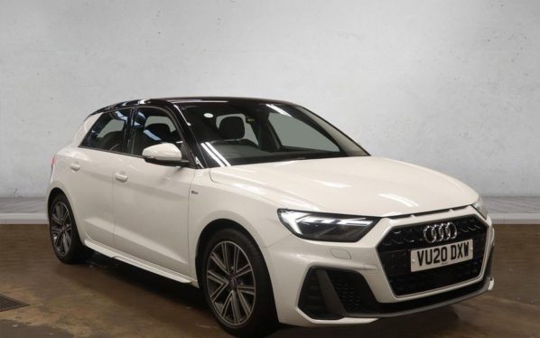 Used 2020 WHITE AUDI A1 Hatchback 1.0 TFSI 25 S line Sportback 5dr Petrol Manual Euro 6 (s/s) (95 ps) (reg. 2020-03-01) for sale in Altrincham