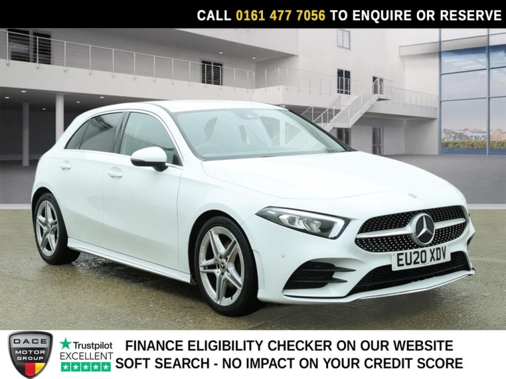 Used 2020 WHITE MERCEDES-BENZ A-CLASS Hatchback 1.3 A200 AMG Line Hatchback 5dr Petrol Manual Euro 6 (s/s) (163 ps) (reg. 2020-07-23) for sale in Stockport