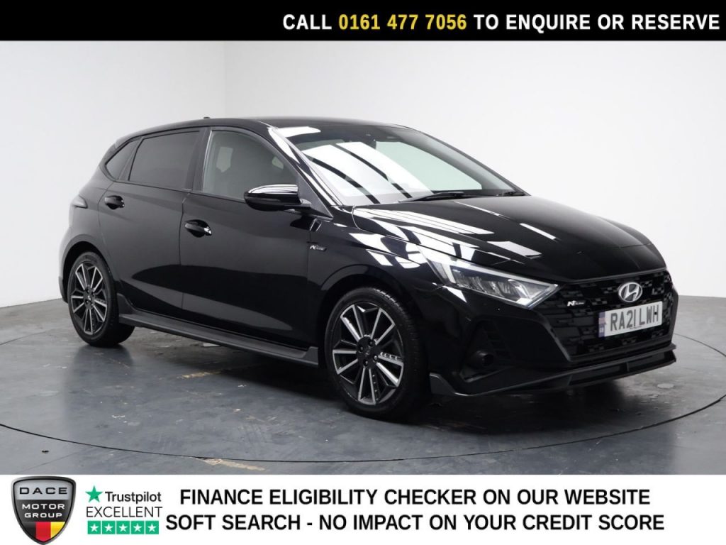 Used 2021 BLACK HYUNDAI I20 Hatchback 1.0 T-GDi MHEV N Line Hatchback 5dr Petrol Hybrid Manual Euro 6 (s/s) (120 ps) (reg. 2021-06-29) for sale in Stockport