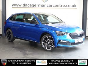 Used 2021 BLUE SKODA SCALA Hatchback 1.0 TSI Monte Carlo Hatchback 5dr Petrol DSG Euro 6 (s/s) (110 ps) (reg. 2021-07-30) for sale in Altrincham