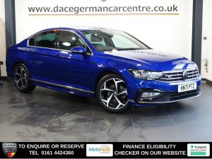 Used 2021 BLUE VOLKSWAGEN PASSAT Saloon 1.5 TSI EVO R-Line Saloon 4dr Petrol DSG Euro 6 (s/s) (150 ps) (reg. 2021-10-09) for sale in Altrincham