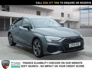 Used 2021 GREY AUDI A3 Hatchback 1.4 TFSIe 45 S line Competition Sportback 5dr Petrol Plug-in Hybrid S Tronic Euro 6 (s/s) 13kWh (245 ps) (reg. 2021-07-21) for sale in Stockport
