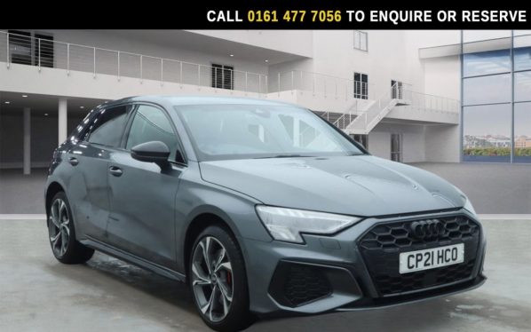 Used 2021 GREY AUDI A3 Hatchback 1.4 TFSIe 45 S line Competition Sportback 5dr Petrol Plug-in Hybrid S Tronic Euro 6 (s/s) 13kWh (245 ps) (reg. 2021-07-21) for sale in Stockport