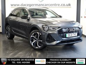 Used 2021 GREY AUDI E-TRON SUV 50 Black Edition SUV 5dr Electric Auto quattro 71.2kWh (313 ps) (reg. 2021-06-03) for sale in Altrincham