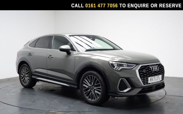 Used 2021 GREY AUDI Q3 SUV 2.0 TFSI 40 S line Sportback 5dr Petrol S Tronic quattro Euro 6 (s/s) (190 ps) (reg. 2021-09-21) for sale in Stockport