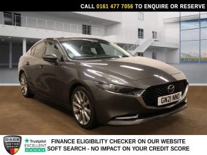 Used 2021 GREY MAZDA MAZDA3 Saloon 2.0 e-SKYACTIV-X MHEV GT Sport Saloon 4dr Petrol Manual Euro 6 (s/s) (186 ps) (reg. 2021-07-31) for sale in Stockport