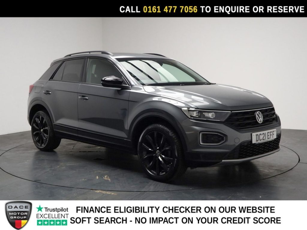 Used 2021 GREY VOLKSWAGEN T-ROC SUV 1.5 TSI EVO Black Edition SUV 5dr Petrol DSG Euro 6 (s/s) (150 ps) (reg. 2021-06-28) for sale in Stockport