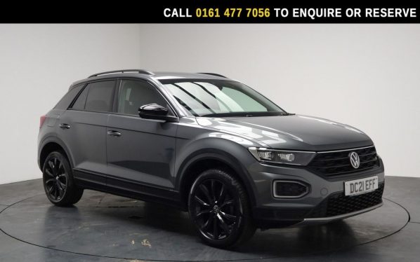 Used 2021 GREY VOLKSWAGEN T-ROC SUV 1.5 TSI EVO Black Edition SUV 5dr Petrol DSG Euro 6 (s/s) (150 ps) (reg. 2021-06-28) for sale in Stockport