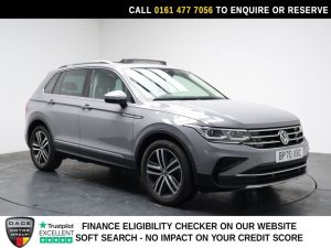 Used 2021 GREY VOLKSWAGEN TIGUAN SUV 1.5 TSI Elegance SUV 5dr Petrol DSG Euro 6 (s/s) (150 ps) (reg. 2021-01-31) for sale in Stockport