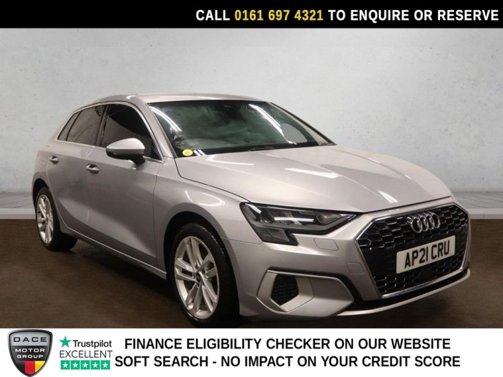 Used 2021 SILVER AUDI A3 Hatchback 1.0 TFSI 30 Sport Sportback 5dr Petrol Manual Euro 6 (s/s) (110 ps) (reg. 2021-04-09) for sale in Manchester