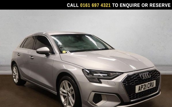 Used 2021 SILVER AUDI A3 Hatchback 1.0 TFSI 30 Sport Sportback 5dr Petrol Manual Euro 6 (s/s) (110 ps) (reg. 2021-04-09) for sale in Manchester