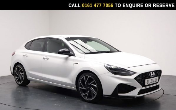Used 2021 WHITE HYUNDAI I30 Hatchback 1.5 T-GDi MHEV N Line Fastback 5dr Petrol Hybrid Manual Euro 6 (s/s) (159 ps) (reg. 2021-03-12) for sale in Stockport