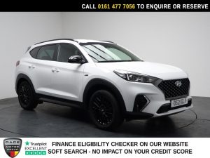 Used 2021 WHITE HYUNDAI TUCSON SUV 1.6 GDi N Line SUV 5dr Petrol Manual Euro 6 (s/s) (132 ps) (reg. 2021-03-05) for sale in Stockport