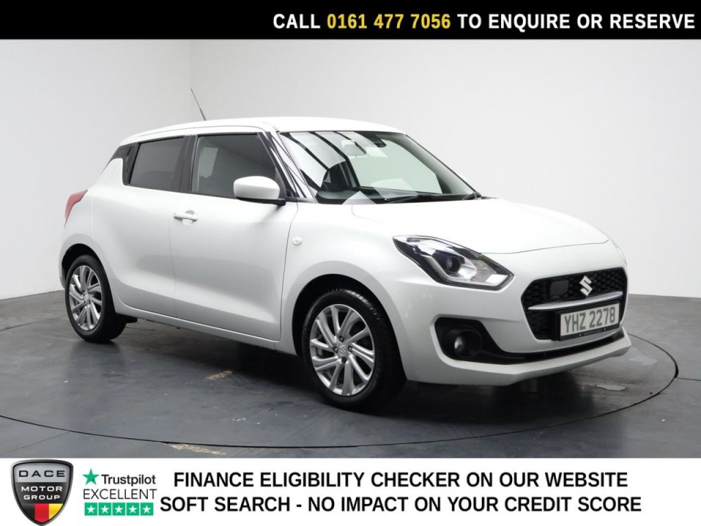 Used 2021 WHITE SUZUKI SWIFT Hatchback 1.2 Dualjet MHEV SZ-T Hatchback 5dr Petrol Hybrid CVT Euro 6 (s/s) (83 ps) (reg. 2021-03-31) for sale in Stockport