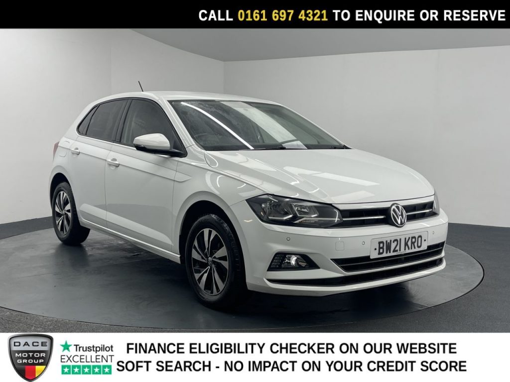 Used 2021 WHITE VOLKSWAGEN POLO Hatchback 1.0 TSI Match Hatchback 5dr Petrol Manual Euro 6 (s/s) (95 ps) (reg. 2021-07-08) for sale in Manchester