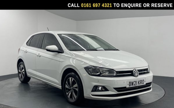 Used 2021 WHITE VOLKSWAGEN POLO Hatchback 1.0 TSI Match Hatchback 5dr Petrol Manual Euro 6 (s/s) (95 ps) (reg. 2021-07-08) for sale in Manchester