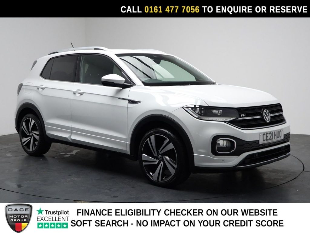 Used 2021 WHITE VOLKSWAGEN T-CROSS SUV 1.5 TSI EVO R-Line SUV 5dr Petrol DSG Euro 6 (s/s) (150 ps) (reg. 2021-03-01) for sale in Stockport