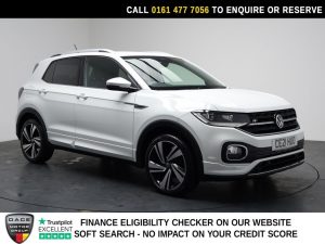 Used 2021 WHITE VOLKSWAGEN T-CROSS SUV 1.5 TSI EVO R-Line SUV 5dr Petrol DSG Euro 6 (s/s) (150 ps) (reg. 2021-03-01) for sale in Stockport