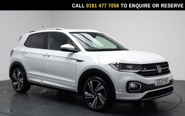 Used 2021 WHITE VOLKSWAGEN T-CROSS SUV 1.5 TSI EVO R-Line SUV 5dr Petrol DSG Euro 6 (s/s) (150 ps) (reg. 2021-03-01) for sale in Stockport