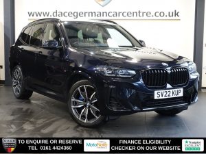 Used 2022 BLACK BMW X3 SUV 2.0 20d MHT M Sport SUV 5dr Diesel Hybrid Auto xDrive Euro 6 (s/s) (190 ps) (reg. 2022-03-02) for sale in Altrincham