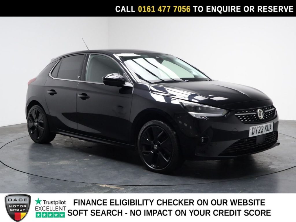Used 2022 BLACK VAUXHALL Corsa Electric Hatchback 50kWh Elite Premium Hatchback 5dr Electric Auto (136 ps) (reg. 2022-06-15) for sale in Stockport