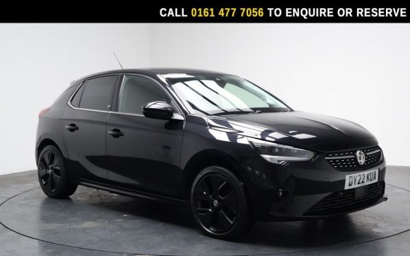 Used 2022 BLACK VAUXHALL Corsa Electric Hatchback 50kWh Elite Premium Hatchback 5dr Electric Auto (136 ps) (reg. 2022-06-15) for sale in Stockport