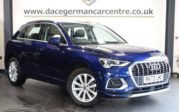 Used 2022 BLUE AUDI Q3 SUV 1.5 TFSI CoD 35 Sport SUV 5dr Petrol S Tronic Euro 6 (s/s) (150 ps) (reg. 2022-09-14) for sale in Altrincham