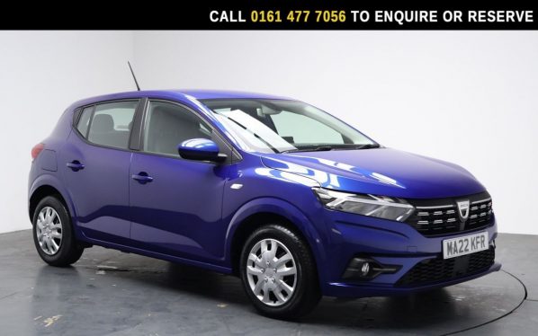 Used 2022 BLUE DACIA SANDERO Hatchback 1.0 TCe Comfort Hatchback 5dr Petrol Manual Euro 6 (s/s) (90 ps) (reg. 2022-03-26) for sale in Stockport