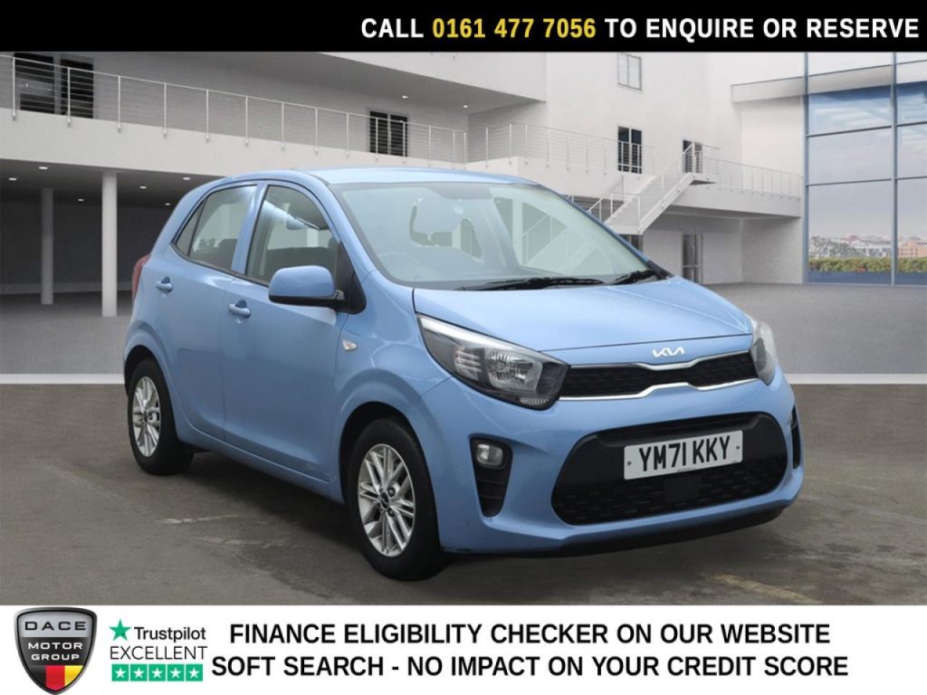 Used 2022 BLUE KIA PICANTO Hatchback 1.0 DPi 2 Hatchback 5dr Petrol Manual Euro 6 (s/s) (66 bhp) (reg. 2022-02-23) for sale in Stockport